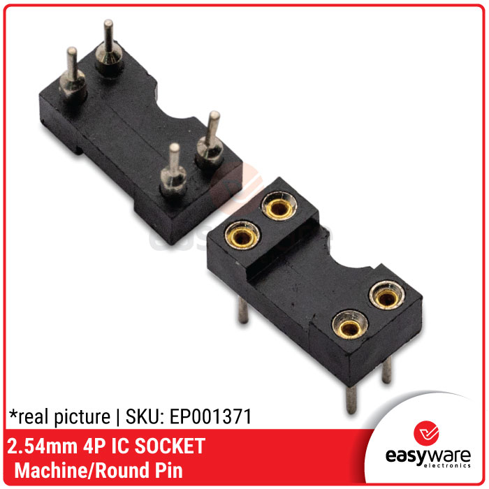 Jual IC SOCKET 4 PIN BULAT 4PIN IC SOCKET BULAT 2.54MM SOCKET IC