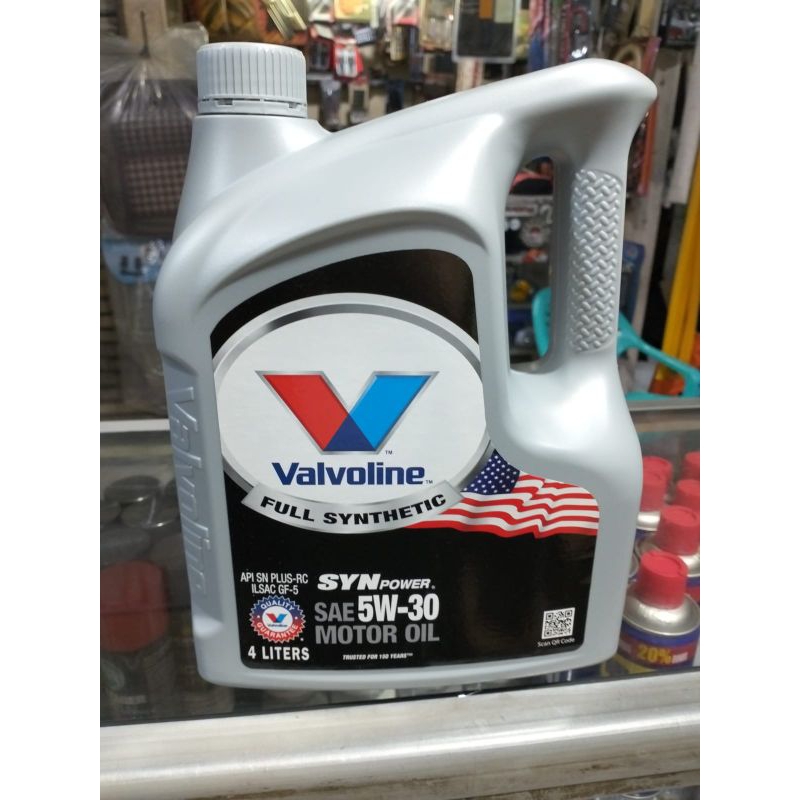 Jual Oli Mesin Valvoline Sn 5w 30 Syn Power Galon 4 Liter Shopee