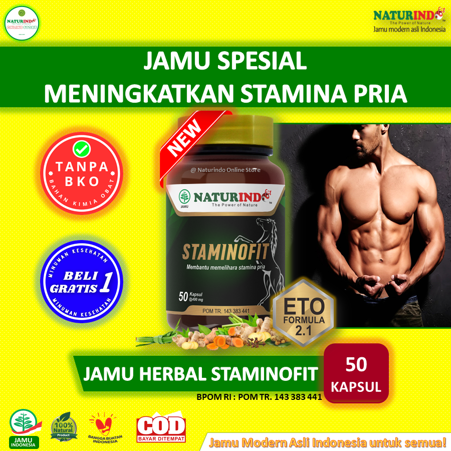 Jual Staminofit Naturindo Suplemen Obat Herbal Memelihara Menjaga Stamina Pria Penjaga Imun