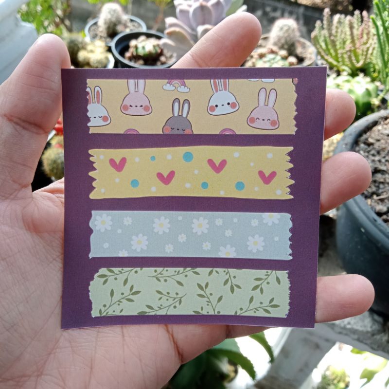Jual sticker lucu model washi tape | journaling | stiker lucu | Shopee ...