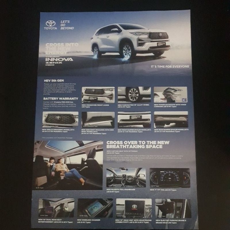 Jual Brosur Toyota Kijang Innova Zenix Hybrid EV ( flyer ) | Shopee ...