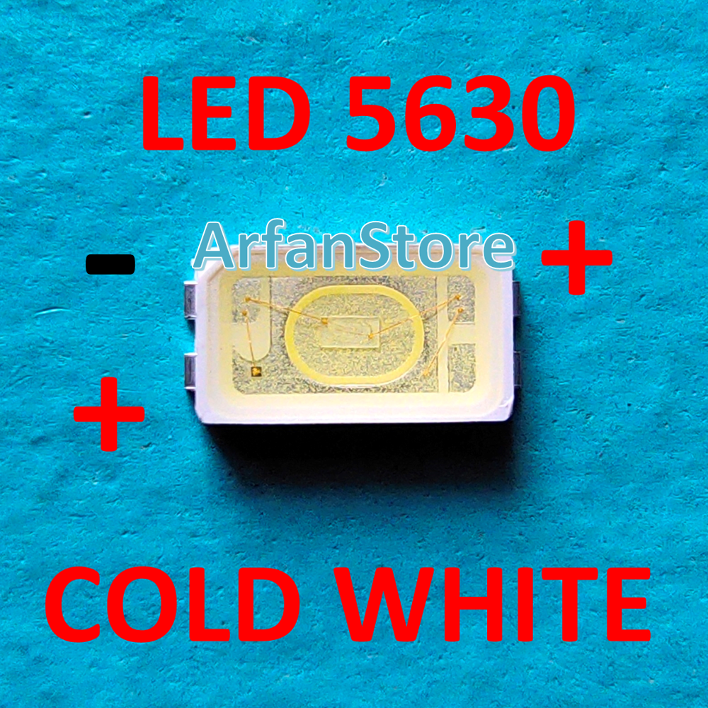 Jual SMD LED 5630 Cold White Chip Backlight LCD TV Warna Putih Cool 3V ...