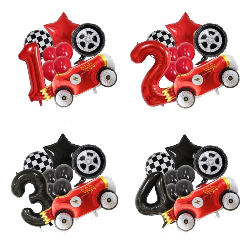 Jual PAKET BALON RACING CAR PELEK ANGKA | Shopee Indonesia