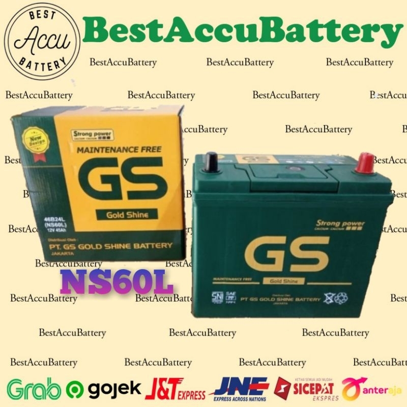 Jual Aki Mobil Ford Laser Series GS MF NS60L 12V 45Ah | Shopee Indonesia