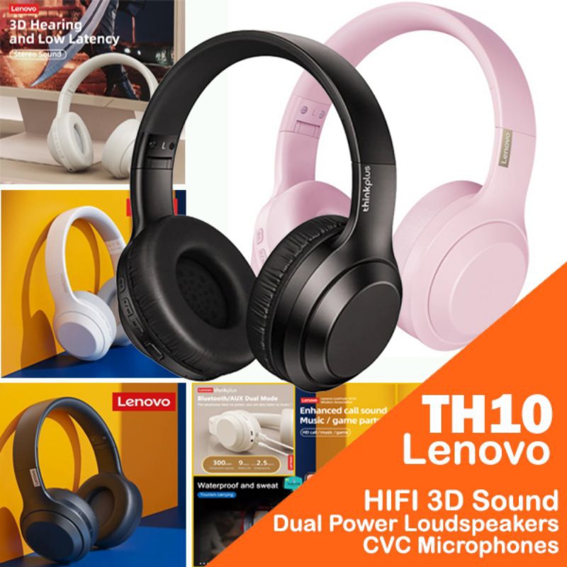 Jual Thinkplus Lenovo TH10 Headset Bluetooth Earphone Wireless | Shopee ...