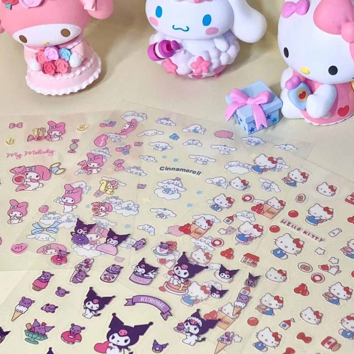 Jual Sanrio Sticky Hello Kitty Melody Kuromi Pompompom Notepad Cartoon ...