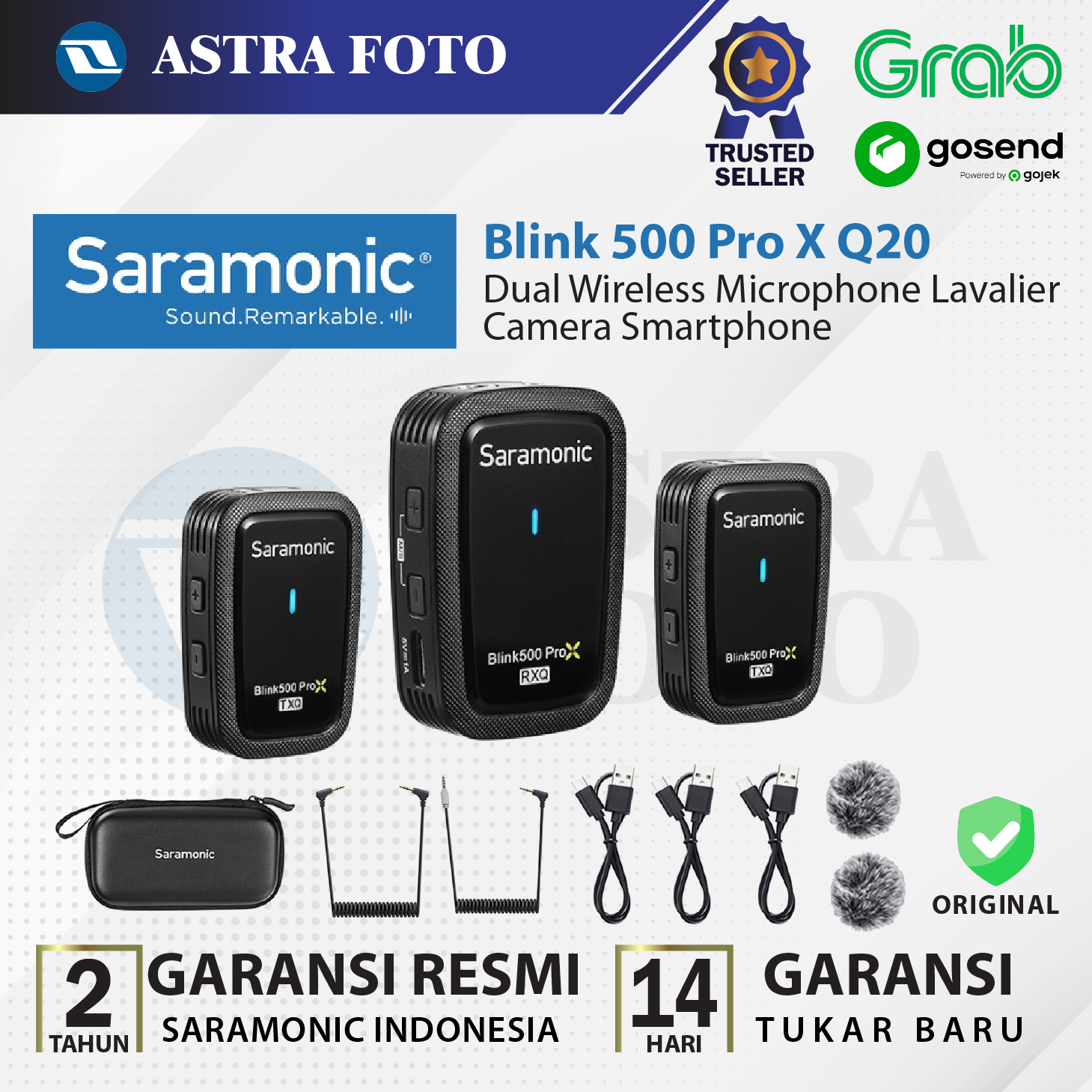 Jual Saramonic Blink 500 Pro X Q20 Dual Wireless Mic Blink500 ProX Q 20