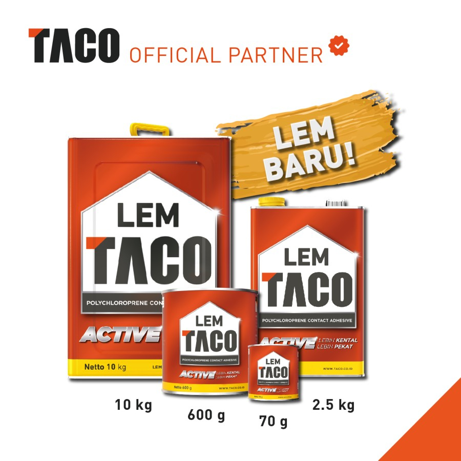Jual TACO Lem Kuning Active - 2,5 Kg (Galon) - TA-1025-KB | Shopee ...