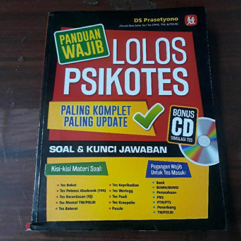 Jual Panduan Wajib Lolos Psikotes Paling Komplet Dan Update Bonus Cd