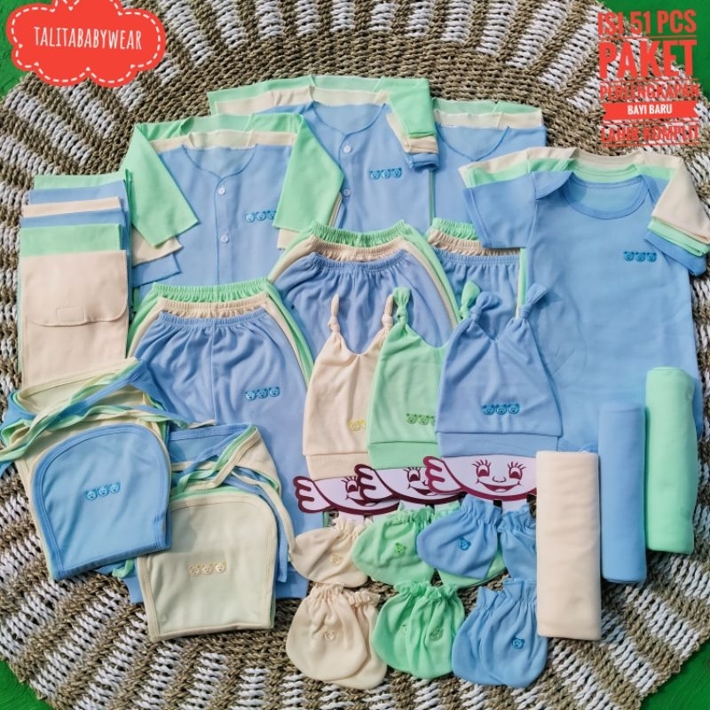 Jual 51 PCS Paket Perlengkapan Bayi Baru Lahir Paket Brojol Baby ...