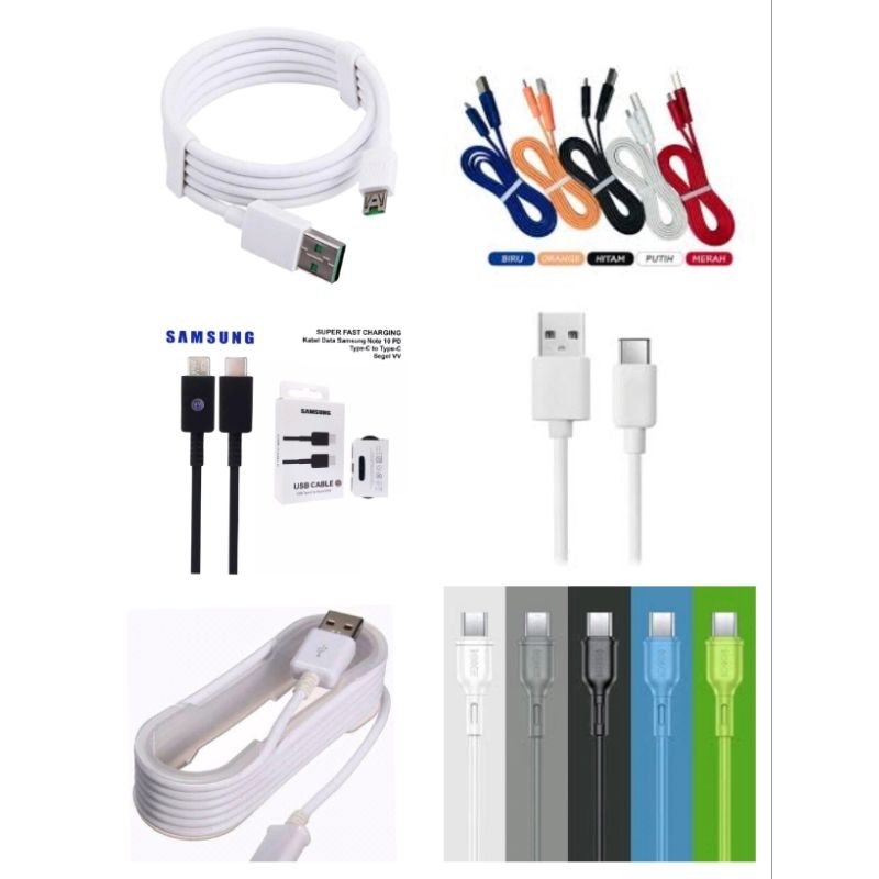 Jual Kabel Data All Tipe Merek For Android Micro Usb Shopee Indonesia