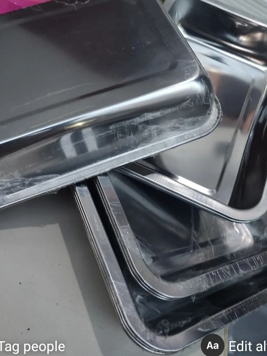 Jual Talam kotak stainless kedalaman nampan besi | Shopee Indonesia