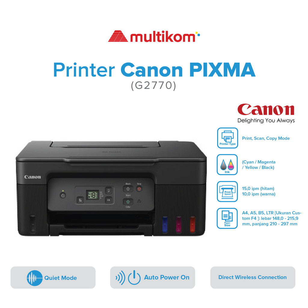 Jual Printer Canon Pixma G2770 Print Scan Copy All In One Inktank Shopee Indonesia 6728