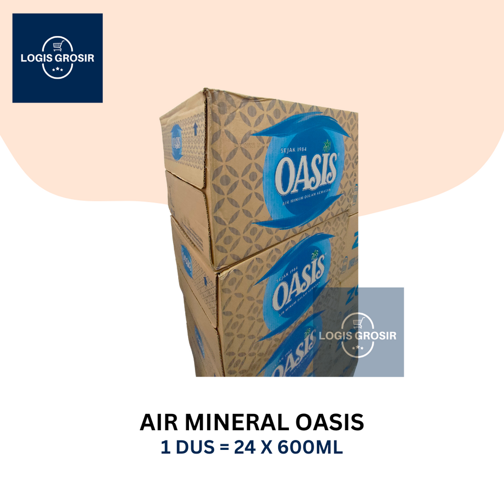 Jual Oasis Air Mineral Botol Tanggung Sedang 600ml 600 Ml Per Dus Karton Shopee Indonesia 6432