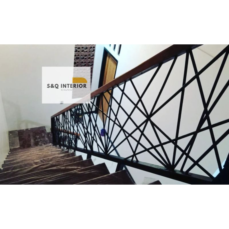 Jual Railing Tangga / Balkon Besi / Rail Tangga Abstrak | Shopee Indonesia