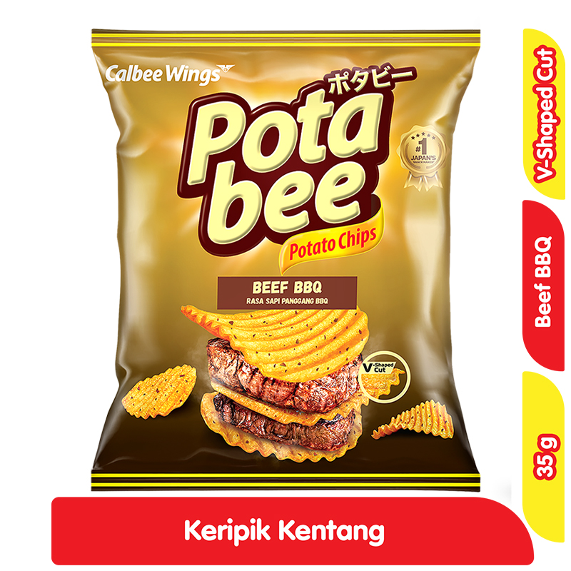 Jual POTABEE Potato Chips Barbeque Beef 35 g | Shopee Indonesia