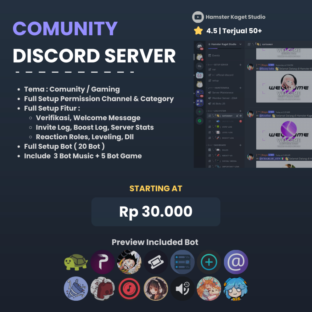 Jual Discord Server Comunity Edition Full Setup Bot Shopee Indonesia