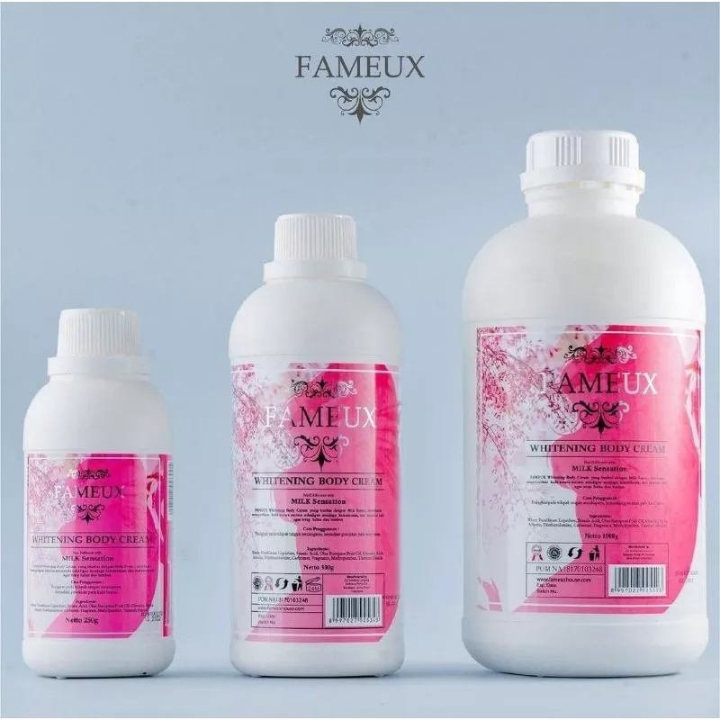 Jual Fameux Whitening Body Cream Bleaching / Body Lotion / Pemutih