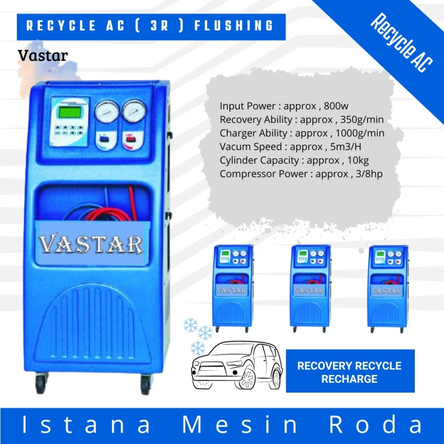 Jual Mesin AC 3R/mesin AC mobil 3R Recovery Recycle Recharge/flushing