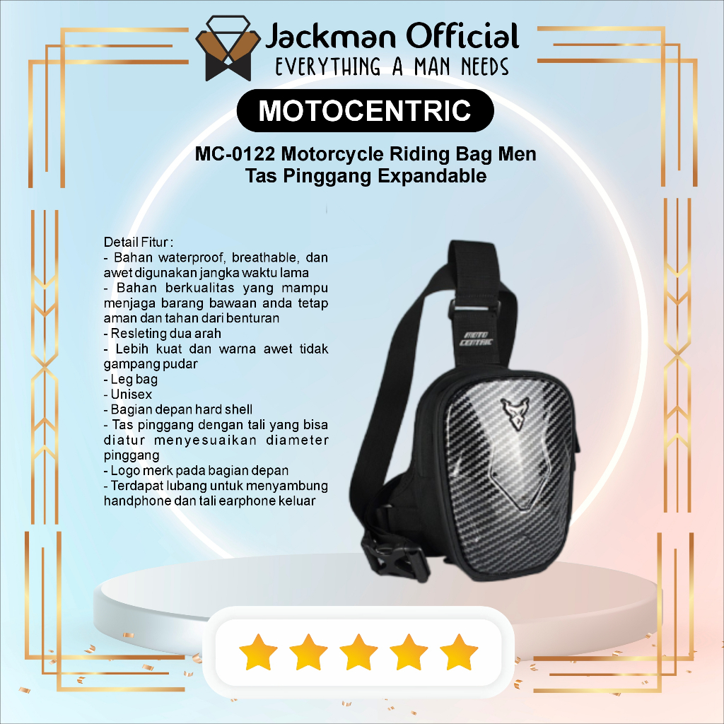 Jual MOTOCENTRIC MC-0122 Motorcycle Riding Bag Men Tas Pinggang ...