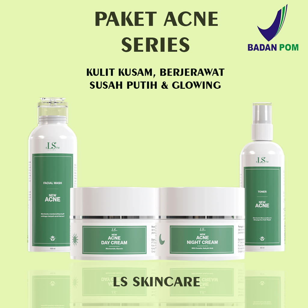 Jual LS skincare paket acne series lengkap krim untuk ku…