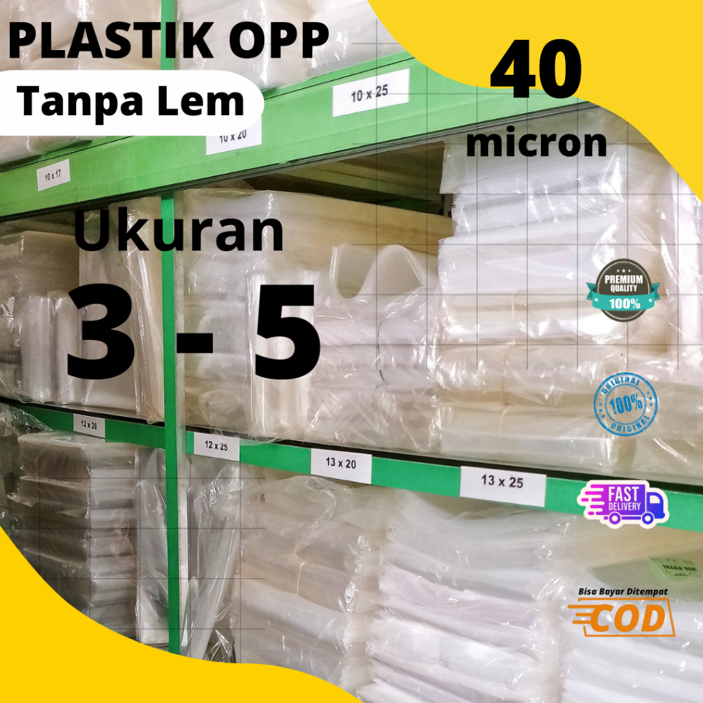 Jual 1 KG Plastik Opp Kaca Tebal Bening Ukuran Tanpa Lem 3 - 5 Tebal 40 ...