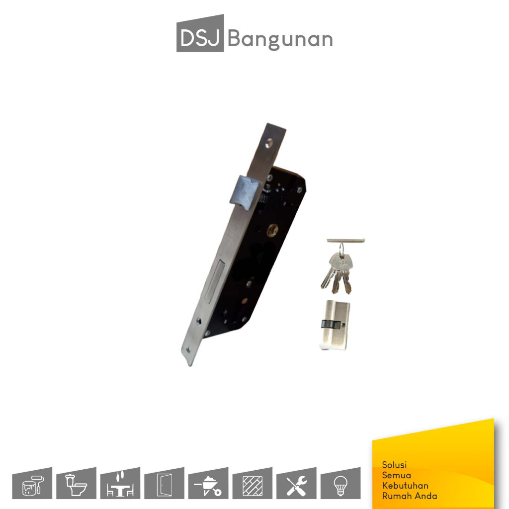 Jual Hampton Mortise Lock Ecoseries MTS IL EC4085+DC60Mm KK SN / Body ...