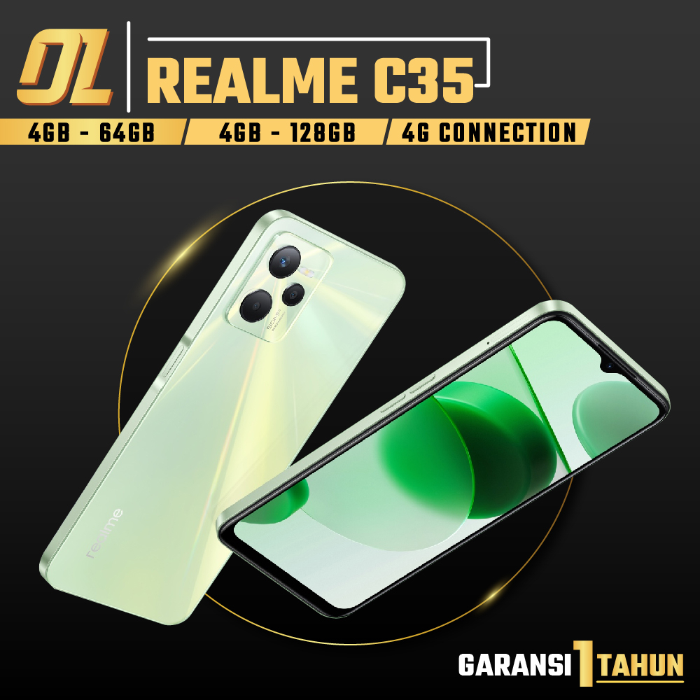 Jual Realme C35 4/64 4/128 4GB 64GB 128GB RAM 4 ROM 64 128 GB HP ...