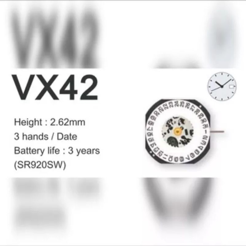 Jual mesin jam tangan VX 42 original | Shopee Indonesia