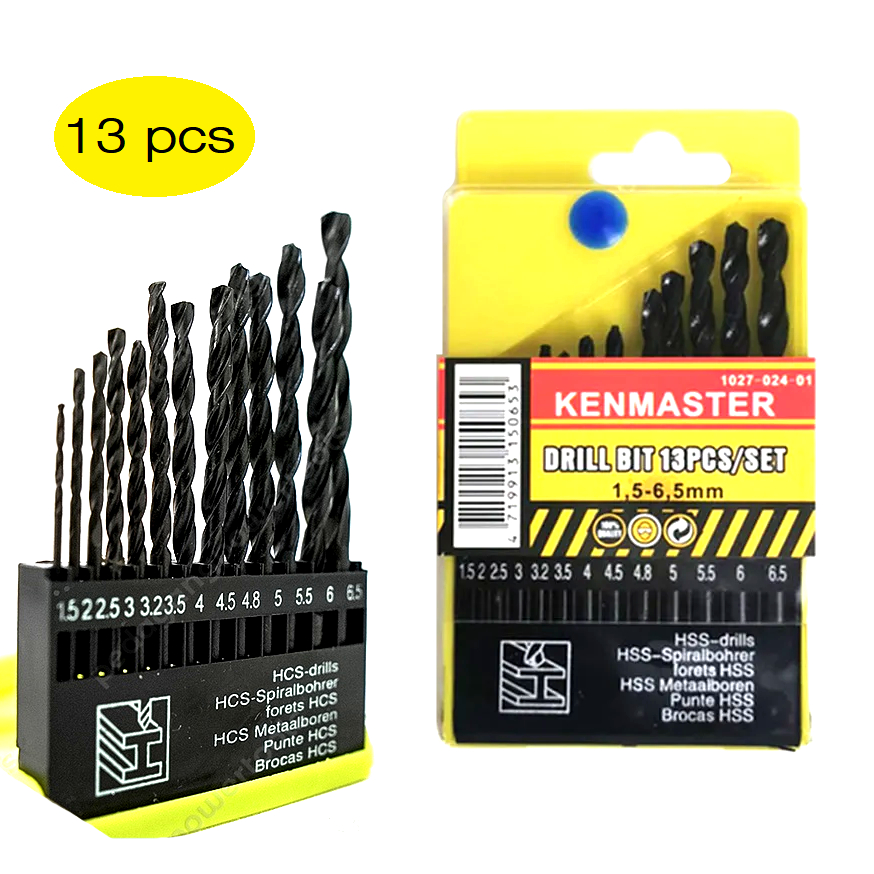 Jual KENMASTER Mata Bor Besi Set 13 Pcs Atau Drill Bit 13Pcs 1,5 - 6,5 ...