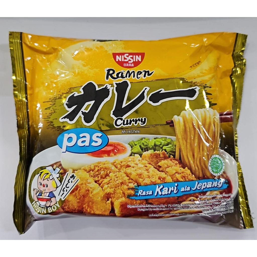 Jual Nissin Ramen Mi Instan Rasa Kari Ala Jepang 76 Gram Shopee Indonesia