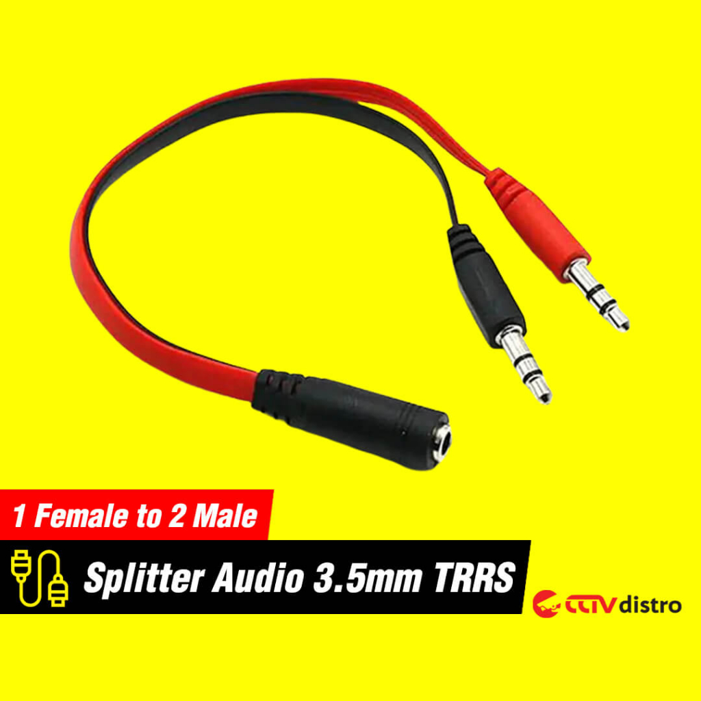 Jual Kabel Jack Audio 3.5mm 2 Male 1 Female Y Splitter Cable PC
