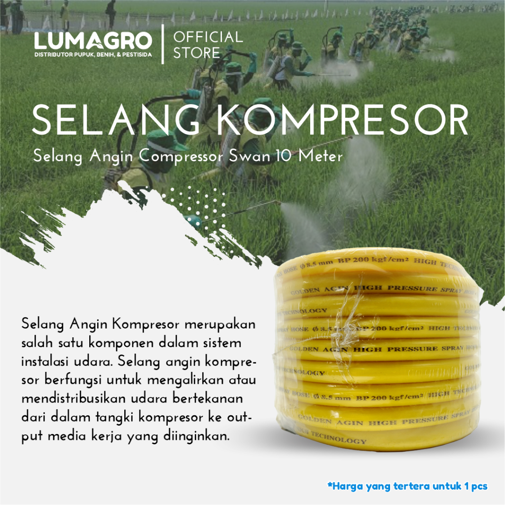 Jual Selang Kompresor Swan 10 Meter Slang Angin Compressor 10m Kuning ...