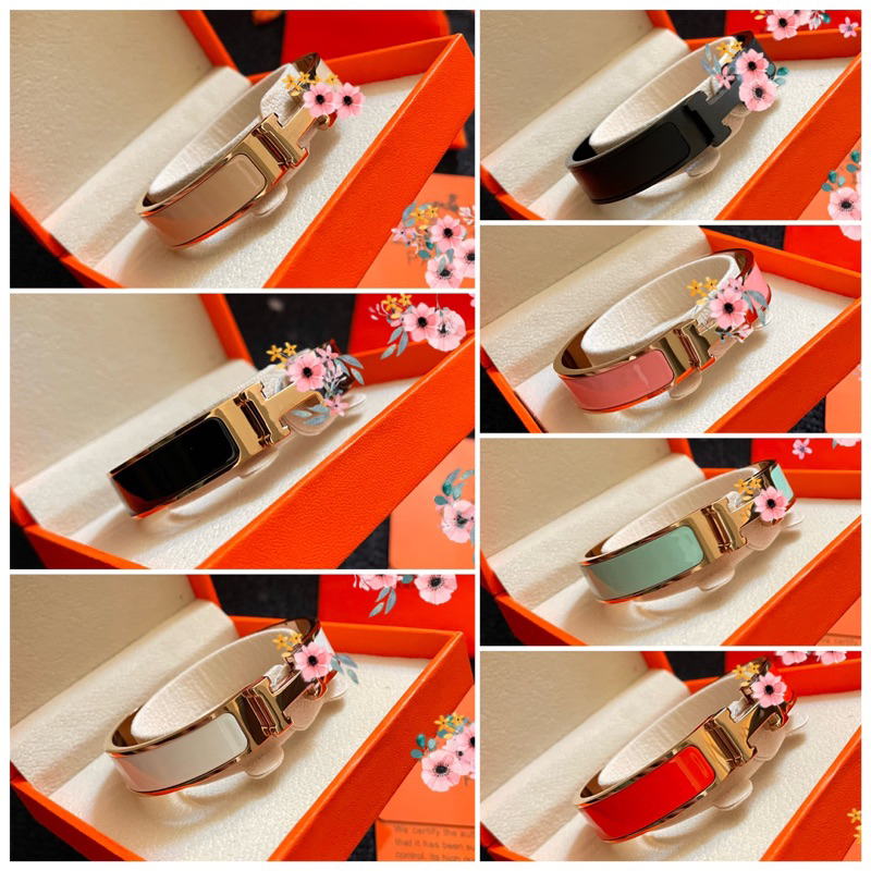 Jual H CLIC CLAC BRACELET BANGLE GELANG INSPIRED DUPE / CUFF TITANIUM