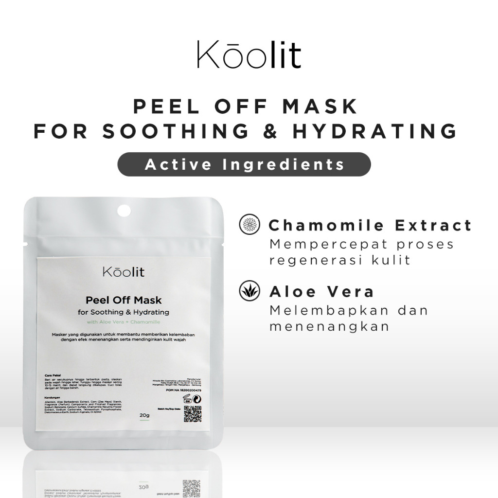 Jual Koolit Peel Off Mask for Soothing & Hydrating with Aloe Vera ...