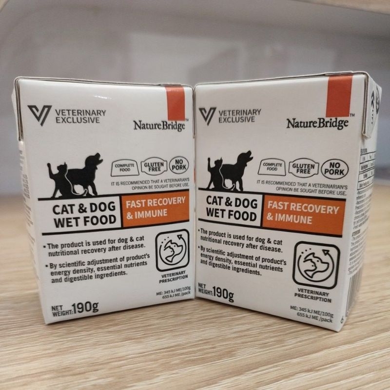 Jual Nature Bridge Recovery & Immune 190g Cat dan Dog Vet Wet Food ...