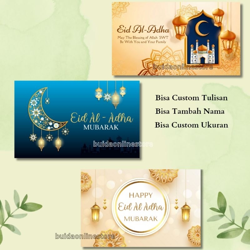 Jual Kartu Ucapan Stiker Label Selamat Hari Raya Idul Adha happy eid al ...