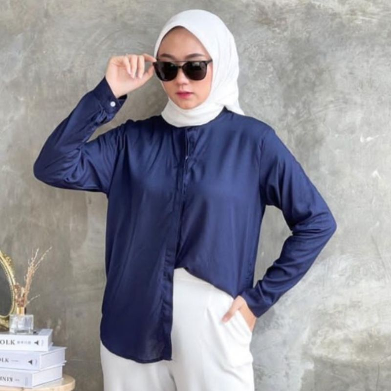 Kemeja Basic Rayon STARLA Wanita Polos foto 3
