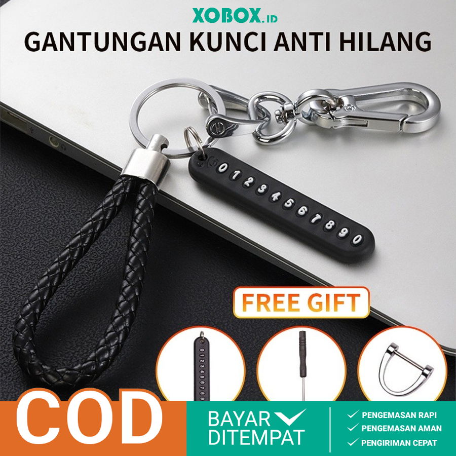 Jual Set Gantungan Kunci Mobil Motor Tag No HP KeyChain 4in1 Anti ...