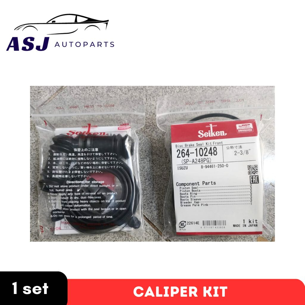 Jual Caliper Kit / Kaliper Kit / Seal Karet Rem Roda Depan Cakram FULL SET Isuzu Panther SEIKEN