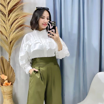 Rx Fashion Geya Blouse Katun Twistcone Blouse Atasan Wanita Nn