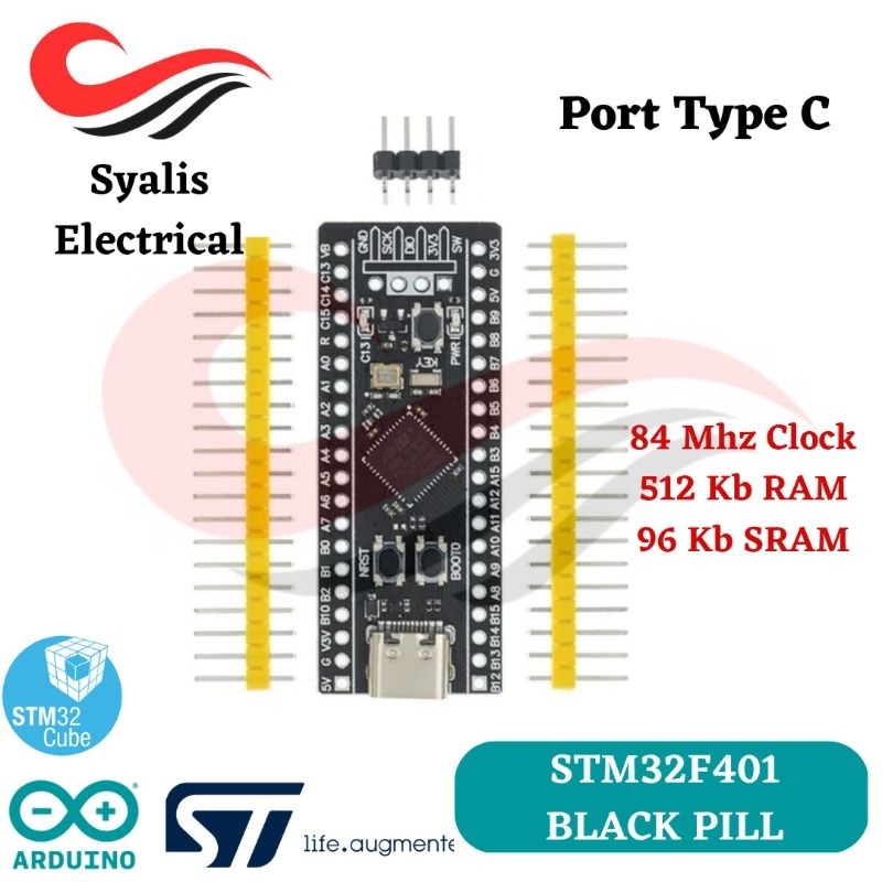 Jual STM32F401 STM32 Blackpill Black Pill [Syalis] | Shopee Indonesia