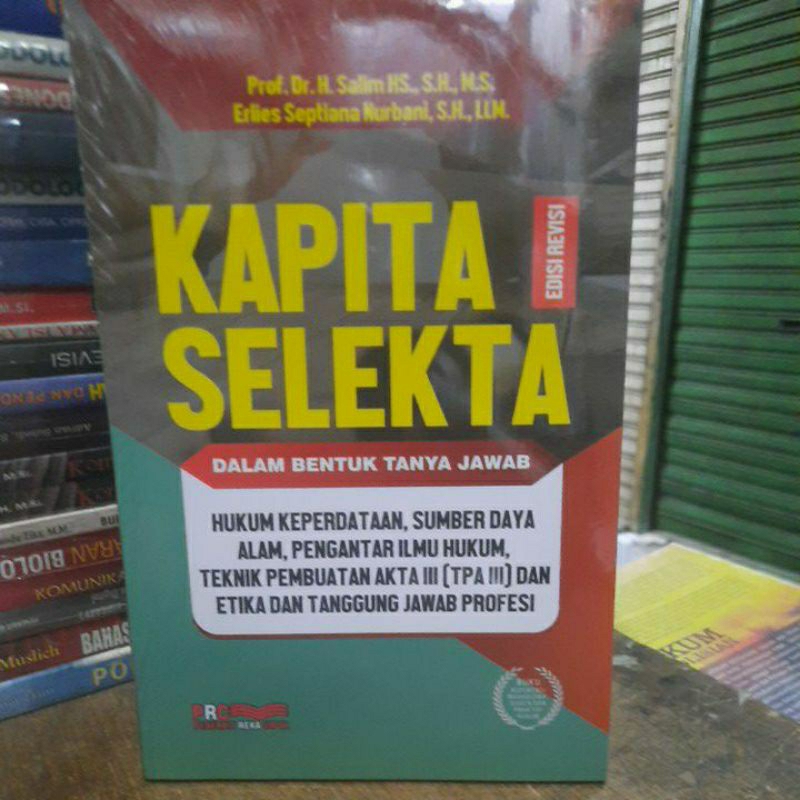 Jual Kapita Selekta Dalam Bentuk Tanya Jawab Hukum Keperdataan Sumber ...