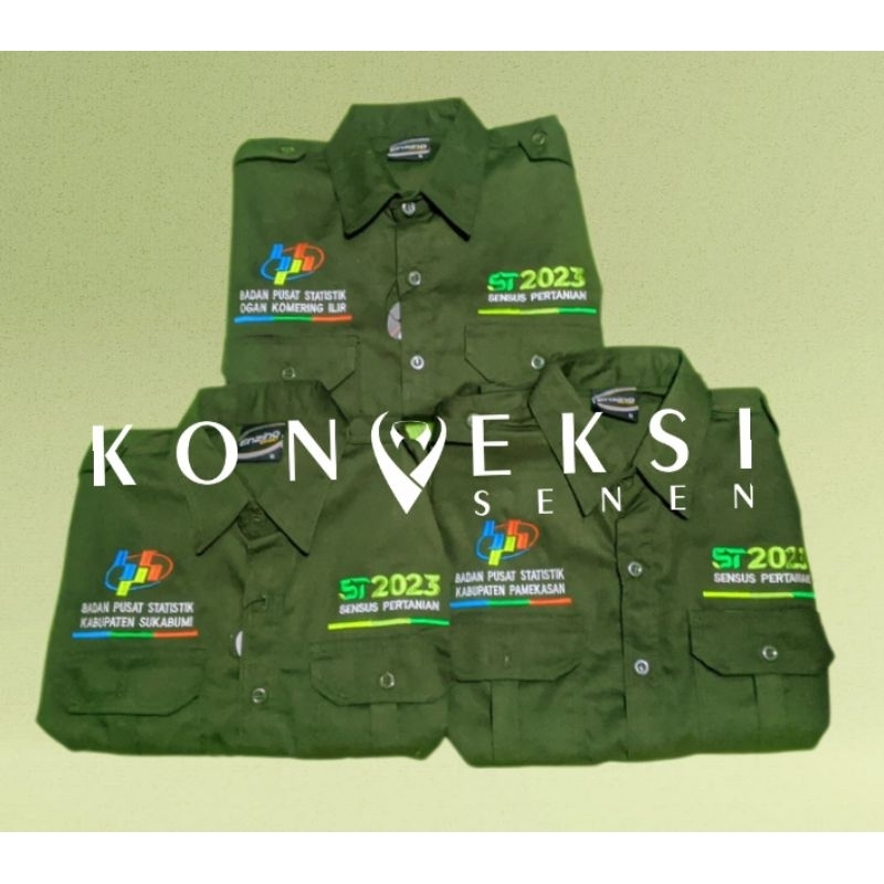 Jual kemeja BPS badan pusat statistik sensus pertanian bisa custom ...