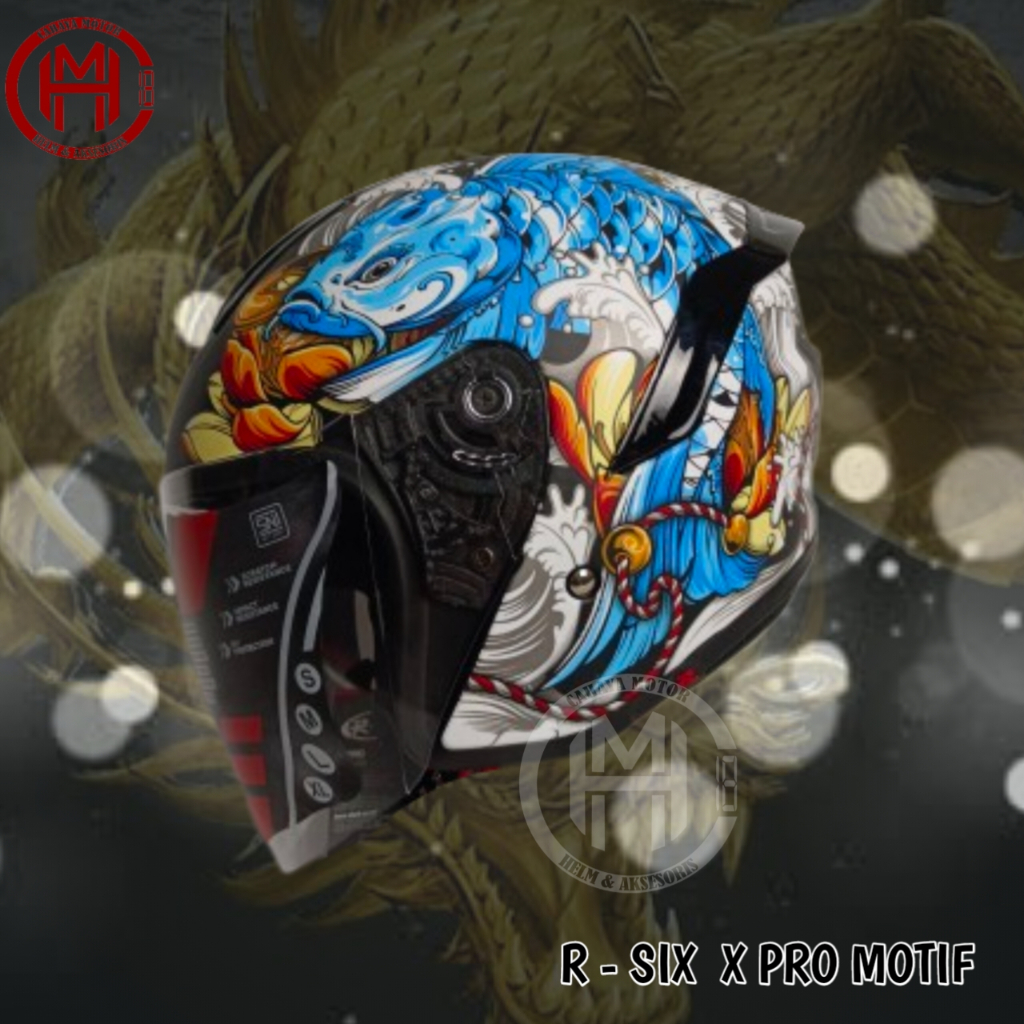 Jual HELM R SIX XPRO SERIES SOLID / HELEM HALF FACE | Shopee Indonesia