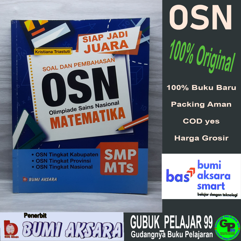 Jual Buku Olimpiade Sains Nasional Osn Matematika Untuk Smpmts Siap Jadi Juara Penerbit Bumi 3125