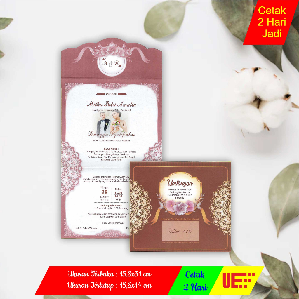 Jual Undangan Pernikahan Murah Mewah Cantik Elegan Unik Blangko Falah Nikah Wedding