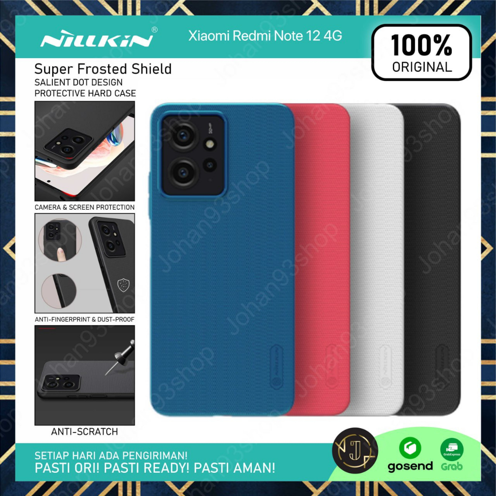 Jual Case Xiaomi Redmi Note 12 4G NILLKIN Super Frosted Shield Hard ...