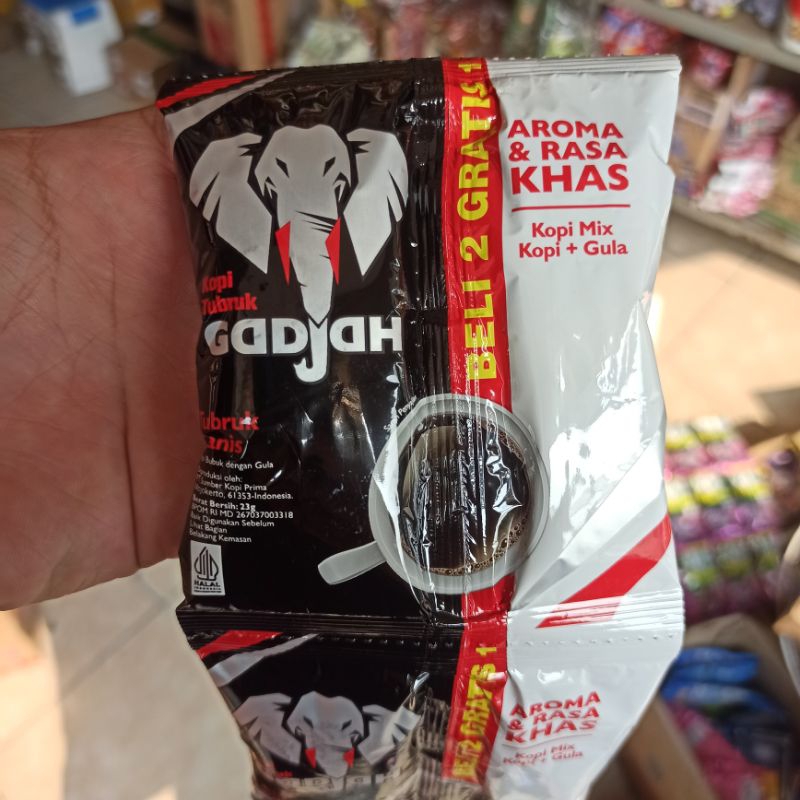 Jual Kopi Tubruk Gajah Kopi + Gula Sachet Renceng Isi 10 Pcs Shopee