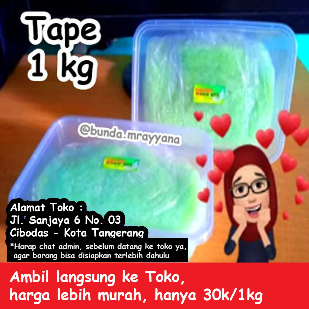 Jual TAPE KETAN HIJAU MBAH UTI 1 kg (Asyem Manis Syegerr, Dingin Lebih